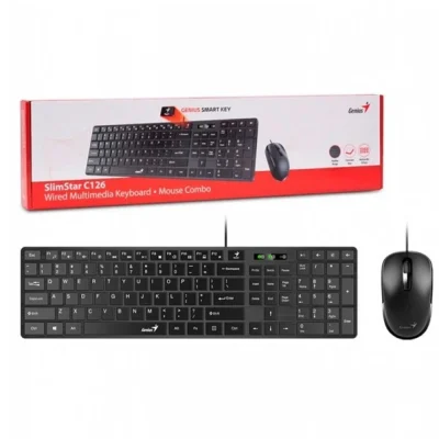 توضیحات و خرید کیبورد و ماوس جنیوس SlimStar C126 (2)
