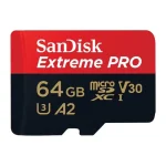 مشخصات و خرید کارت حافظه microSDXC سن دیسک Extreme PRO A2 UHS-I U3 ظرفیت 64 گیگابایت
