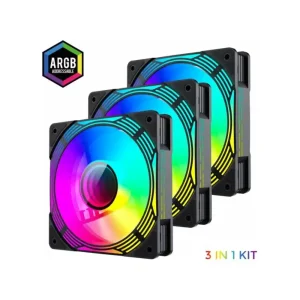 مشخصات و خرید فن کیس گیمینگ گیم‌ مکس KF300 Black بسته 3 عددی