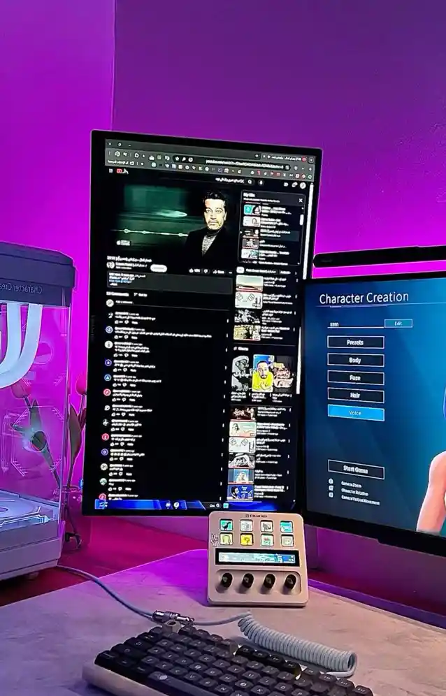 مانیتور مخصوص استریمر ها جهت چک کردن کیفیت، چت و دیسکورد هنگام استریم کردن